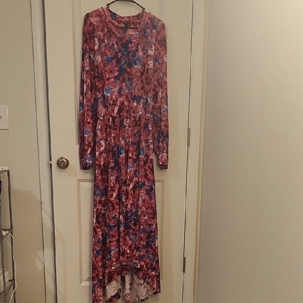 Elegant Multicolor Long Sleeve Dress